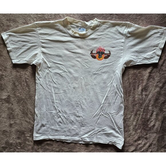 Butt Naked Motorcycle T-Shirt L Large Gildan Heavyweight Pre-Shrunk Cotton White - Picture 4 of 7